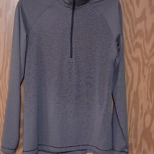 Under Armour Blue and White Striped Top